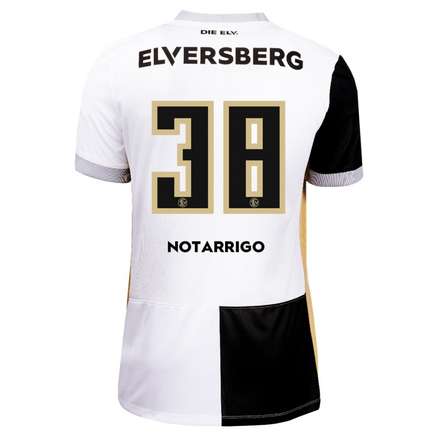 גברים כדורגל Tyler Notarrigo #38 שחור לבן חום ג'רזי ביתית 2026/27
