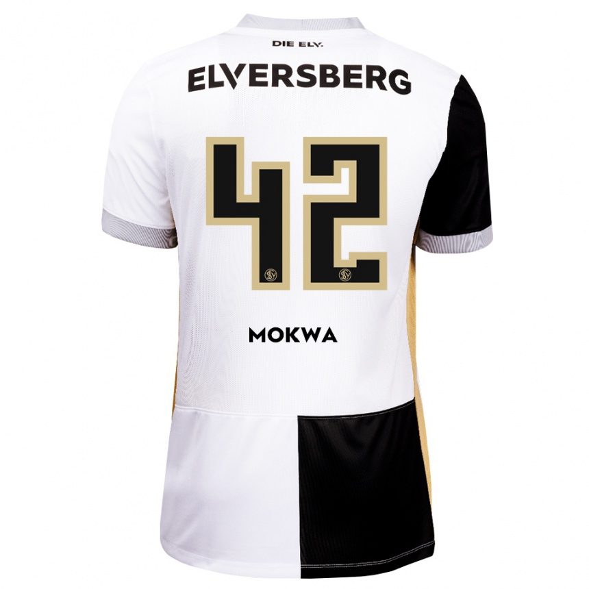 גברים כדורגל David Mokwa #42 שחור לבן חום ג'רזי ביתית 2026/27