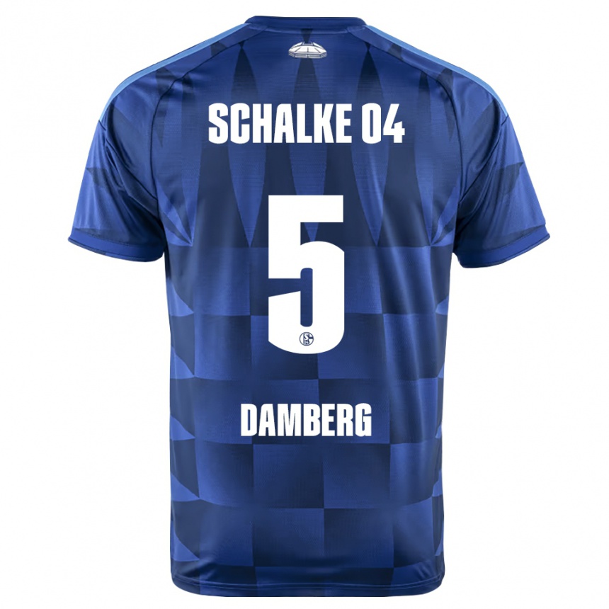 גברים כדורגל Niclas Damberg #5 כחול כהה צהוב לבן ג'רזי ביתית 2026/27