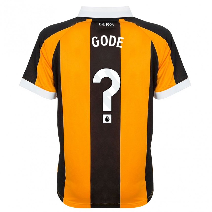 גברים כדורגל Ted Gode #0 כתום שחור לבן ג'רזי ביתית 2026/27