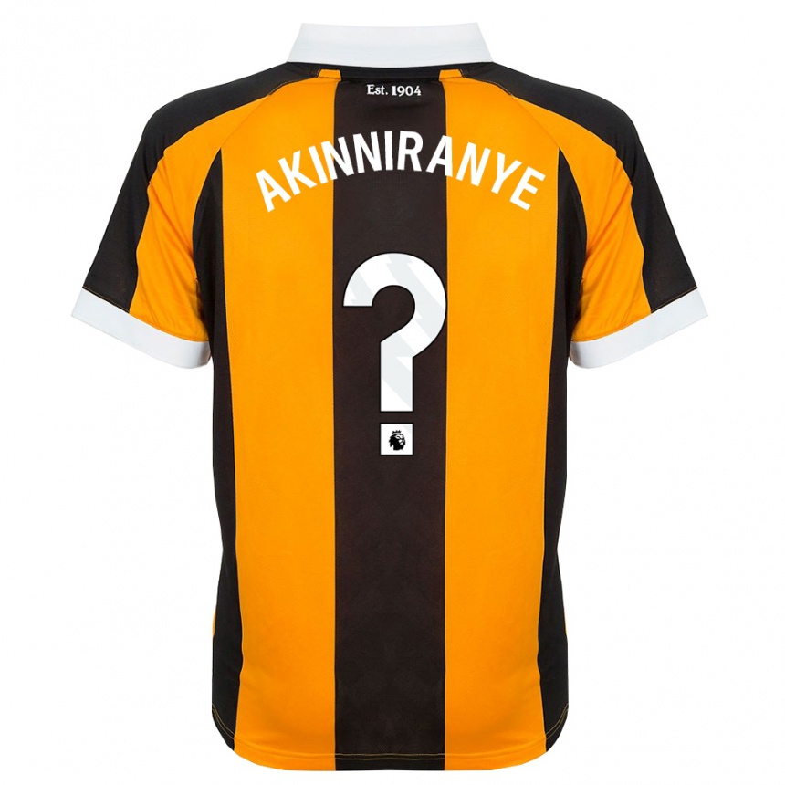 גברים כדורגל George Akinniranye #0 כתום שחור לבן ג'רזי ביתית 2026/27