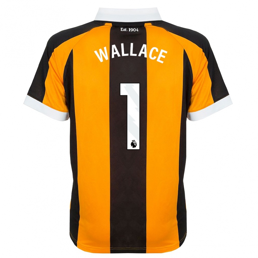גברים כדורגל Abbi Wallace #1 כתום שחור לבן ג'רזי ביתית 2026/27