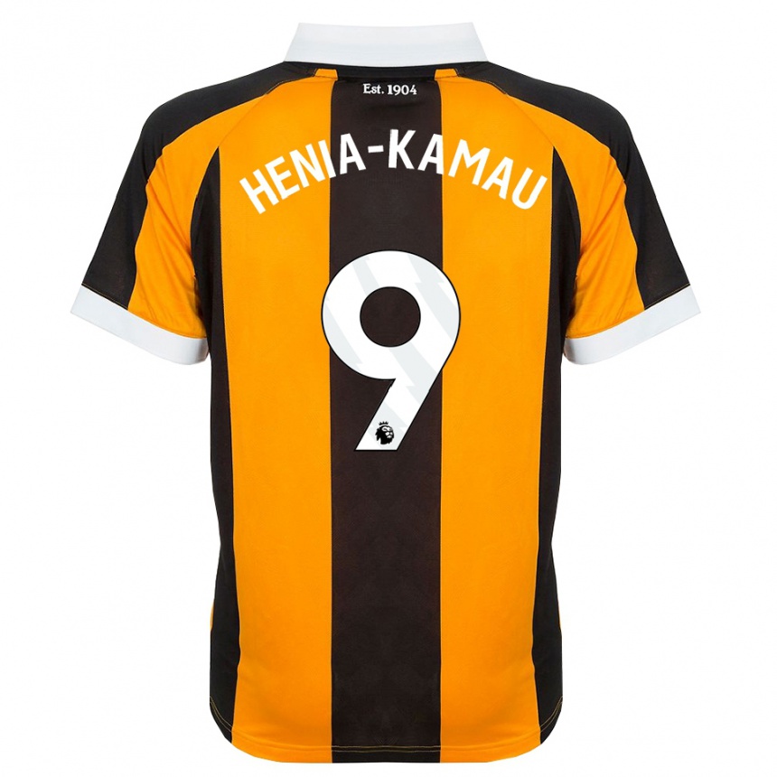 גברים כדורגל Sammy Henia-Kamau #9 כתום שחור לבן ג'רזי ביתית 2026/27