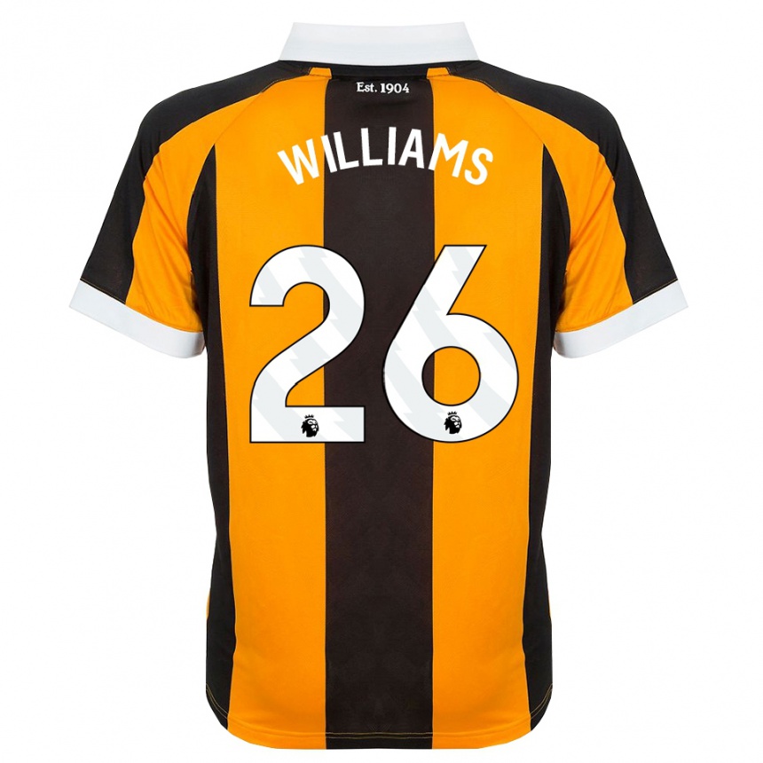 גברים כדורגל Annabel Williams #26 כתום שחור לבן ג'רזי ביתית 2026/27