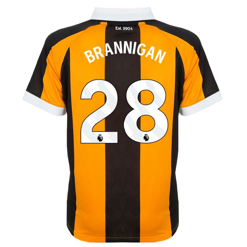 גברים כדורגל Aoife Brannigan #28 כתום שחור לבן ג'רזי ביתית 2026/27