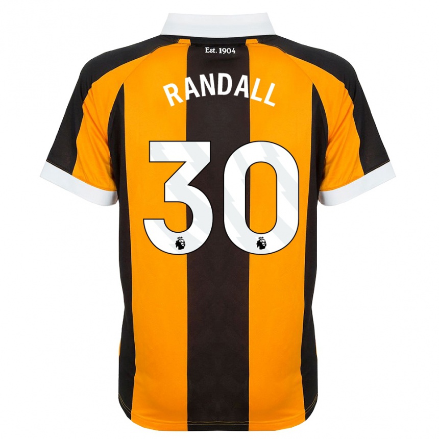 גברים כדורגל Jennifer Randall #30 כתום שחור לבן ג'רזי ביתית 2026/27