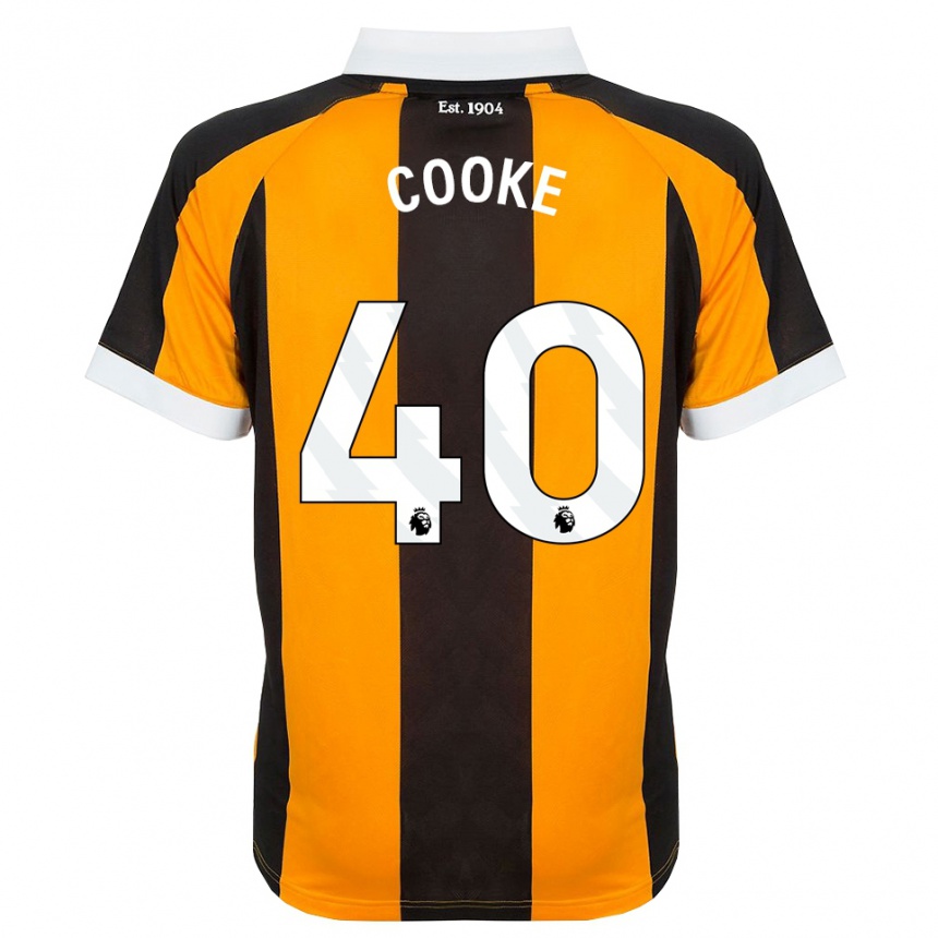 גברים כדורגל Megan Cooke #40 כתום שחור לבן ג'רזי ביתית 2026/27