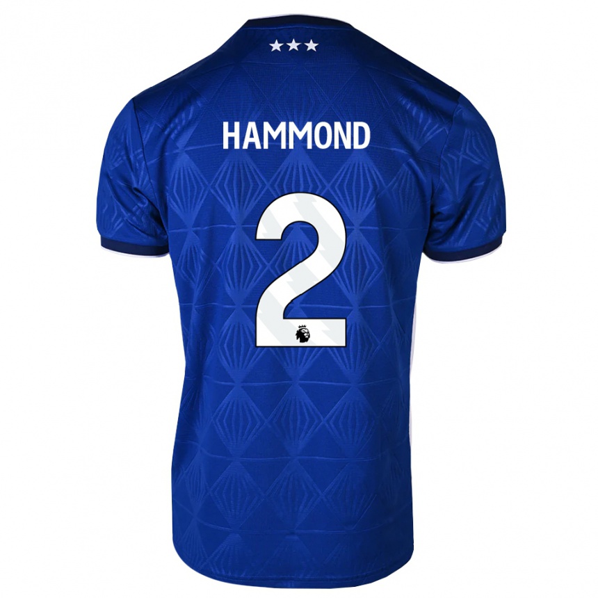 גברים כדורגל Joshua Hammond #2 כחול בינוני לבן אדום ג'רזי ביתית 2026/27