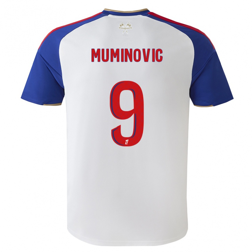 גברים כדורגל Ajdin Muminovic #9 כחול מלכותי אדום לבן ג'רזי ביתית 2026/27