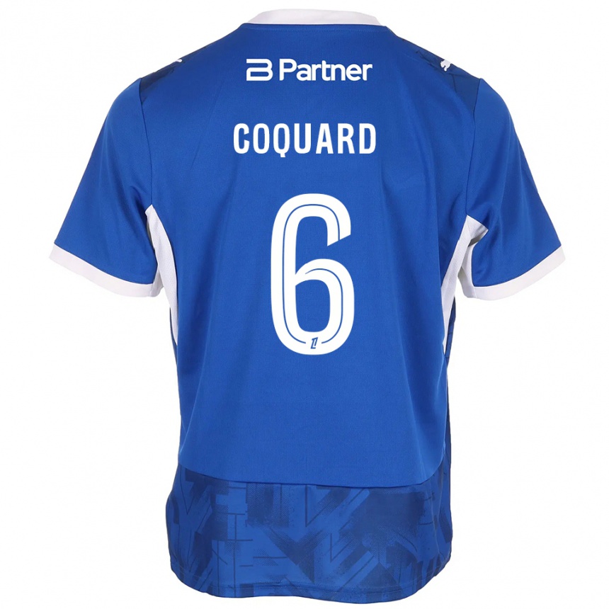 גברים כדורגל Alexis Coquard #6 כחול בינוני לבן ג'רזי ביתית 2026/27