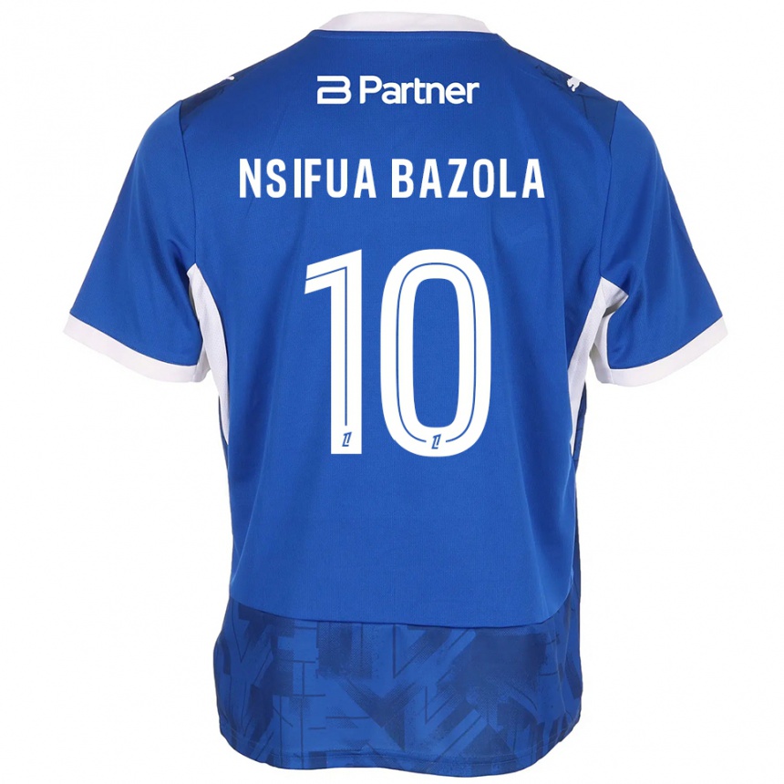 גברים כדורגל Preston Nsifua Bazola #10 כחול בינוני לבן ג'רזי ביתית 2026/27
