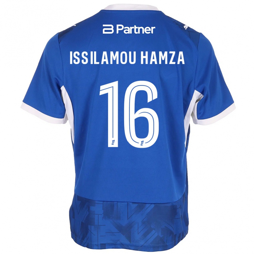 גברים כדורגל Fayyad Issilamou Hamza #16 כחול בינוני לבן ג'רזי ביתית 2026/27