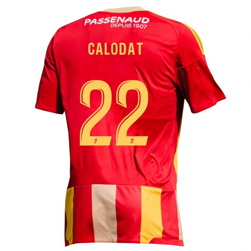 גברים כדורגל Lucas Calodat #22 צהוב אדום ירוק ג'רזי ביתית 2026/27 גברים כדורגל Lucas Calodat #22 צהוב אדום ירוק ג'רזי ביתית 2026/27
