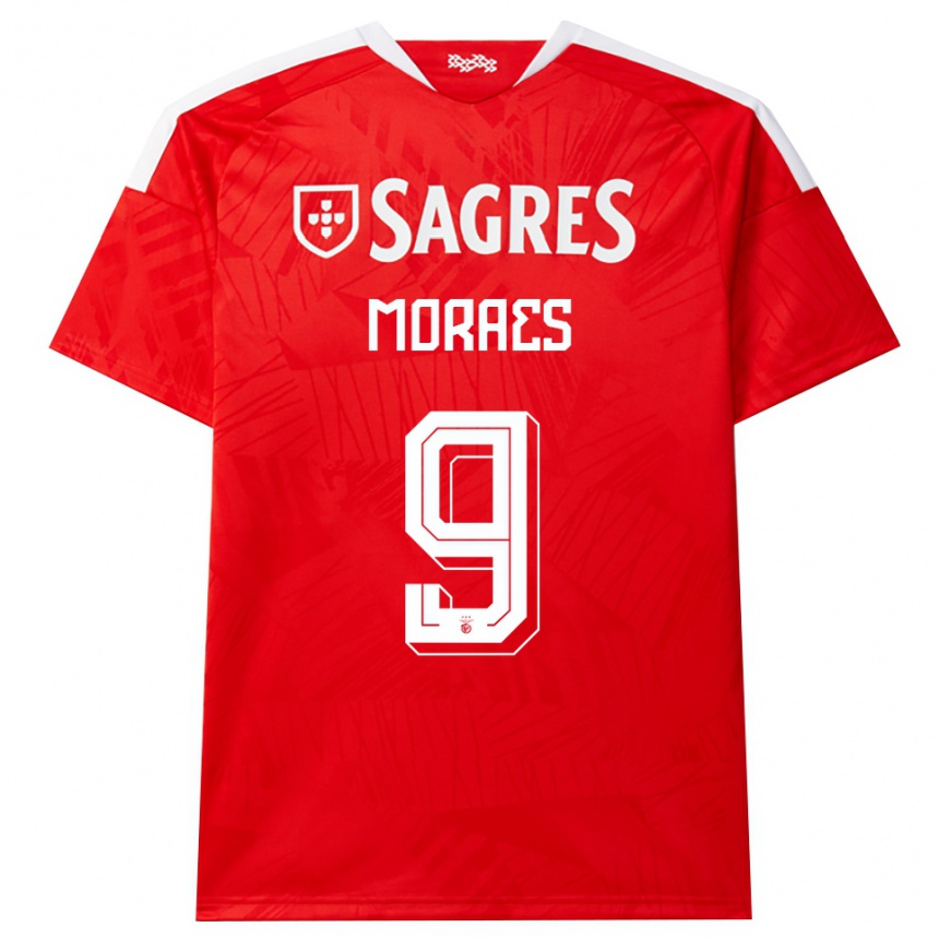 גברים כדורגל Luca Moraes #9 אדום לבן צהוב ג'רזי ביתית 2026/27