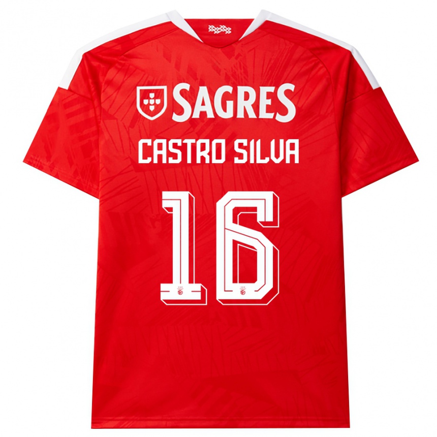 גברים כדורגל Guilherme Castro Silva #16 אדום לבן צהוב ג'רזי ביתית 2026/27 גברים כדורגל Guilherme Castro Silva #16 אדום לבן צהוב ג'רזי ביתית 2026/27