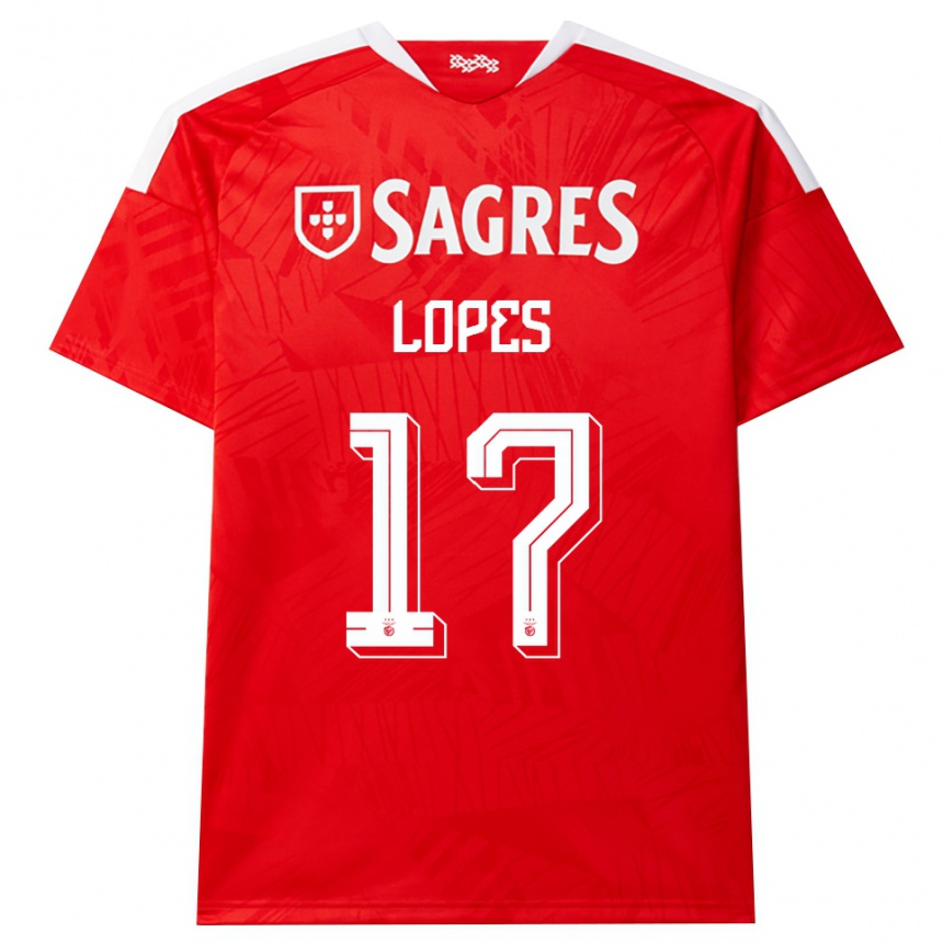 גברים כדורגל Simão Lopes #17 אדום לבן צהוב ג'רזי ביתית 2026/27 גברים כדורגל Simão Lopes #17 אדום לבן צהוב ג'רזי ביתית 2026/27