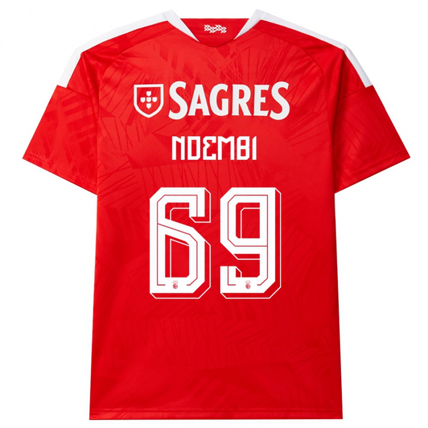 גברים כדורגל Michée Ndembi #69 אדום לבן צהוב ג'רזי ביתית 2026/27