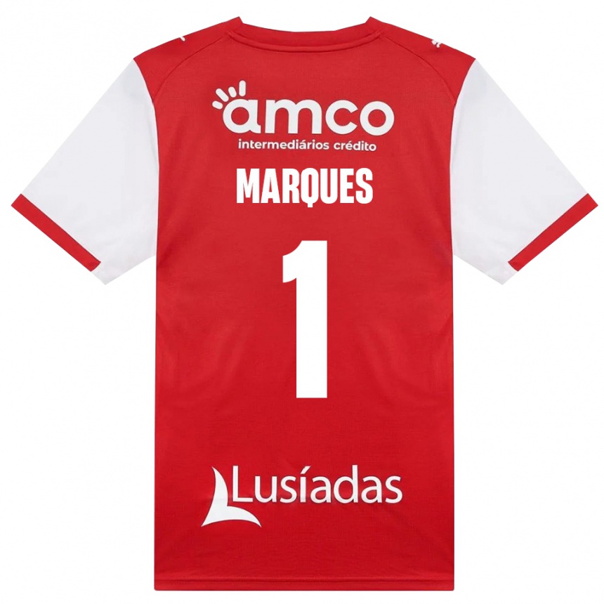 גברים כדורגל André Marques #1 לבן אדום שחור ג'רזי ביתית 2026/27