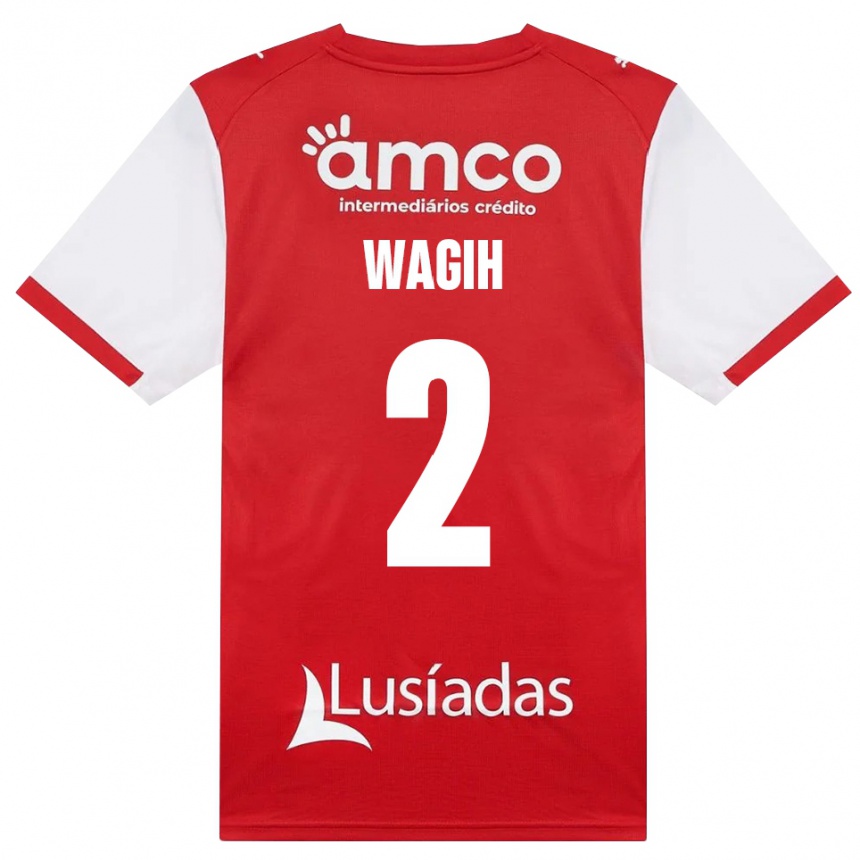 גברים כדורגל Youssef Wagih #2 לבן אדום שחור ג'רזי ביתית 2026/27