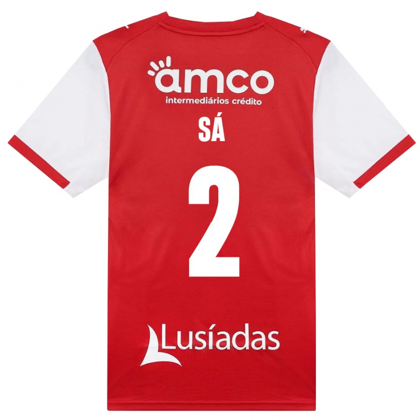 גברים כדורגל Henrique Sá #2 לבן אדום שחור ג'רזי ביתית 2026/27