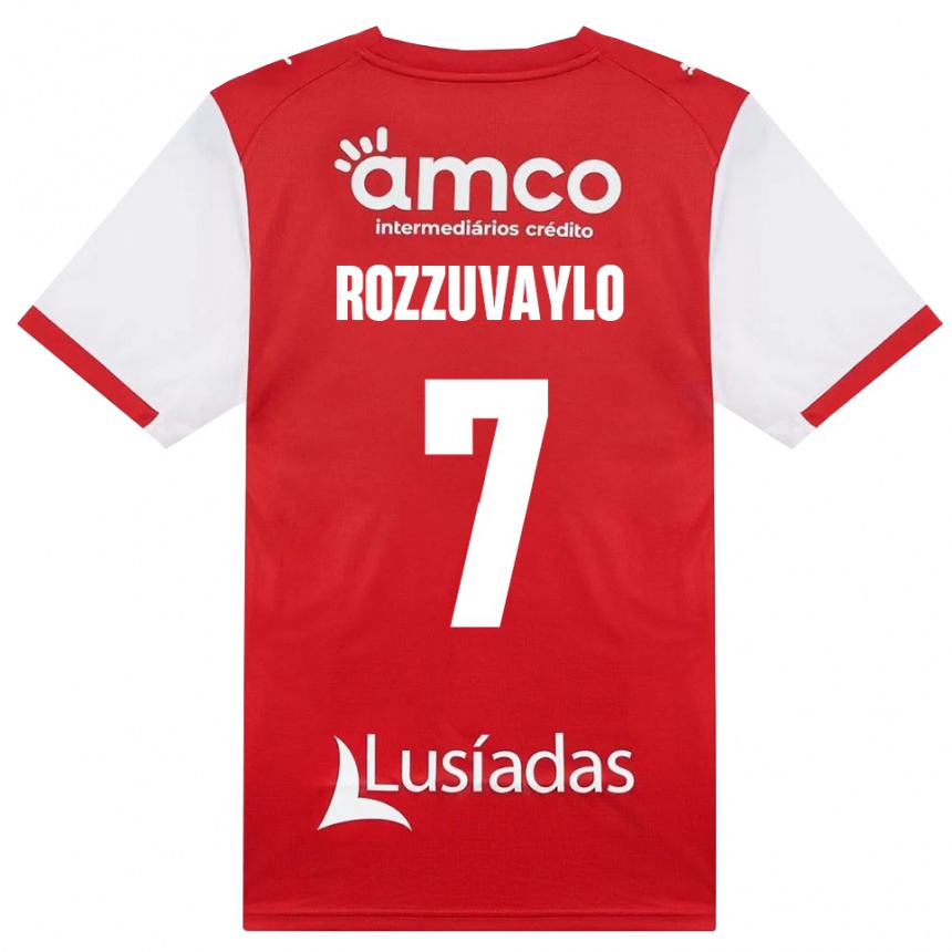 גברים כדורגל Dani Rozzuvaylo #7 לבן אדום שחור ג'רזי ביתית 2026/27 גברים כדורגל Dani Rozzuvaylo #7 לבן אדום שחור ג'רזי ביתית 2026/27