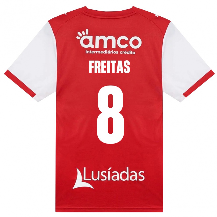 גברים כדורגל Mylena Freitas #8 לבן אדום שחור ג'רזי ביתית 2026/27