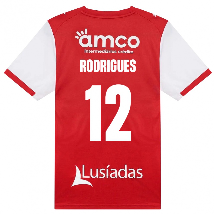 גברים כדורגל David Rodrigues #12 לבן אדום שחור ג'רזי ביתית 2026/27