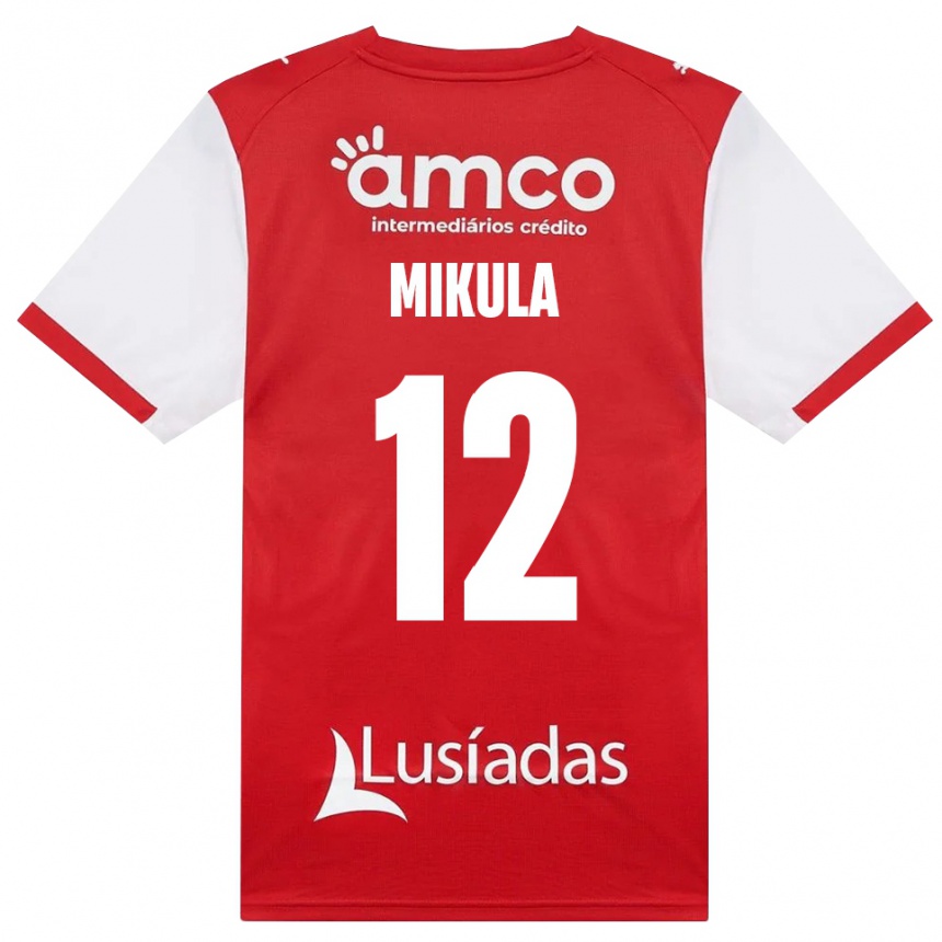גברים כדורגל Matviy Mikula #12 לבן אדום שחור ג'רזי ביתית 2026/27