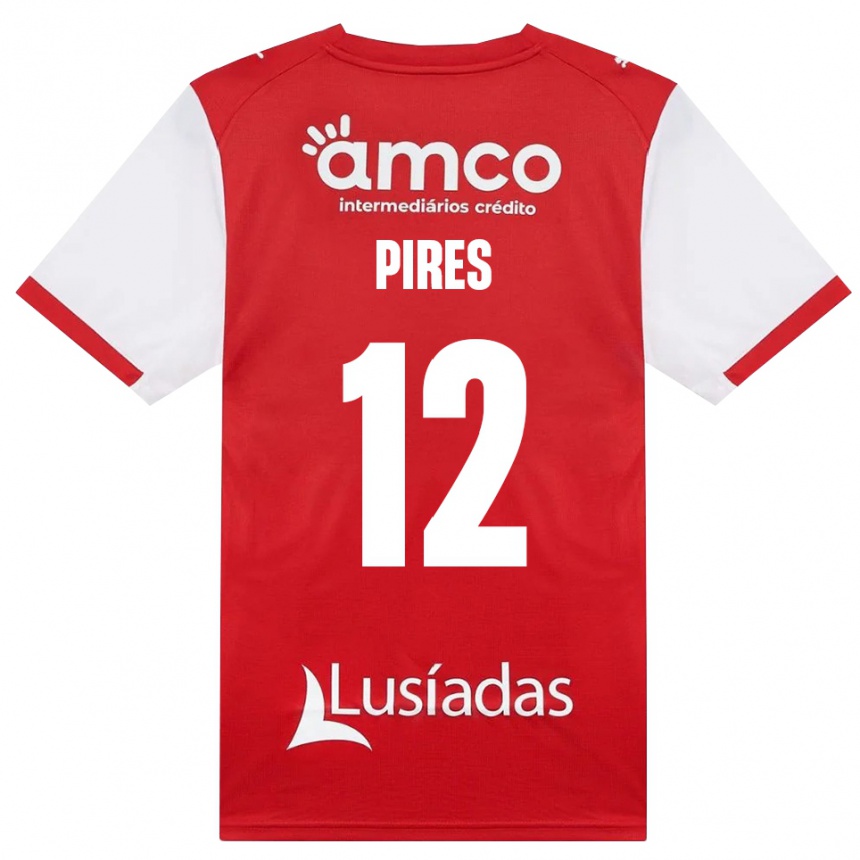 גברים כדורגל Hugo Pires #12 לבן אדום שחור ג'רזי ביתית 2026/27 גברים כדורגל Hugo Pires #12 לבן אדום שחור ג'רזי ביתית 2026/27