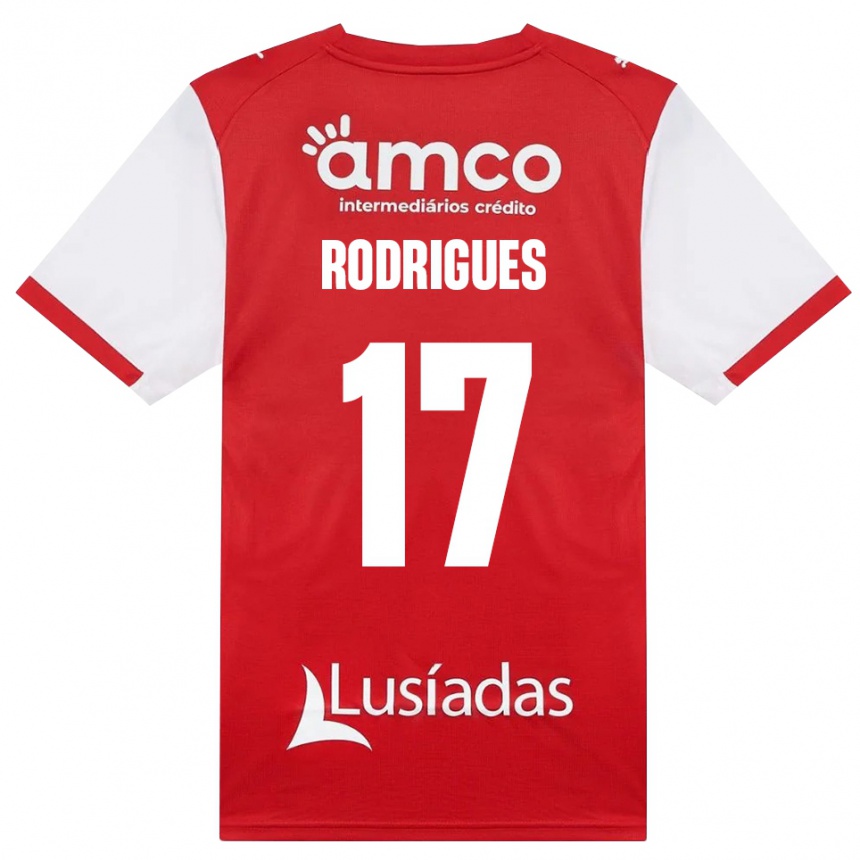 גברים כדורגל Tânia Rodrigues #17 לבן אדום שחור ג'רזי ביתית 2026/27