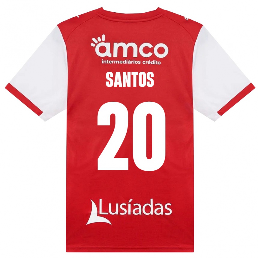 גברים כדורגל Lourenço Santos #20 לבן אדום שחור ג'רזי ביתית 2026/27
