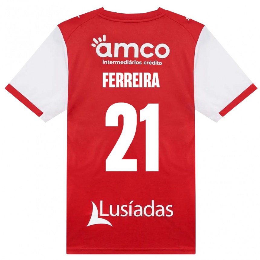גברים כדורגל Ana Carolina Ferreira #21 לבן אדום שחור ג'רזי ביתית 2026/27 גברים כדורגל Ana Carolina Ferreira #21 לבן אדום שחור ג'רזי ביתית 2026/27