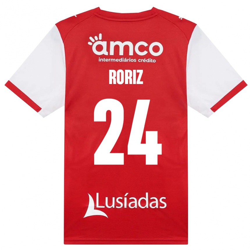 גברים כדורגל Martim Roriz #24 לבן אדום שחור ג'רזי ביתית 2026/27
