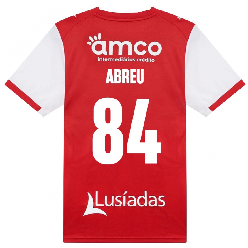 גברים כדורגל Rodrigo Abreu #84 לבן אדום שחור ג'רזי ביתית 2026/27