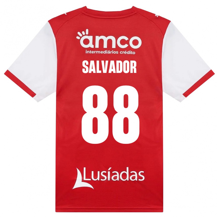 גברים כדורגל João Salvador #88 לבן אדום שחור ג'רזי ביתית 2026/27 גברים כדורגל João Salvador #88 לבן אדום שחור ג'רזי ביתית 2026/27
