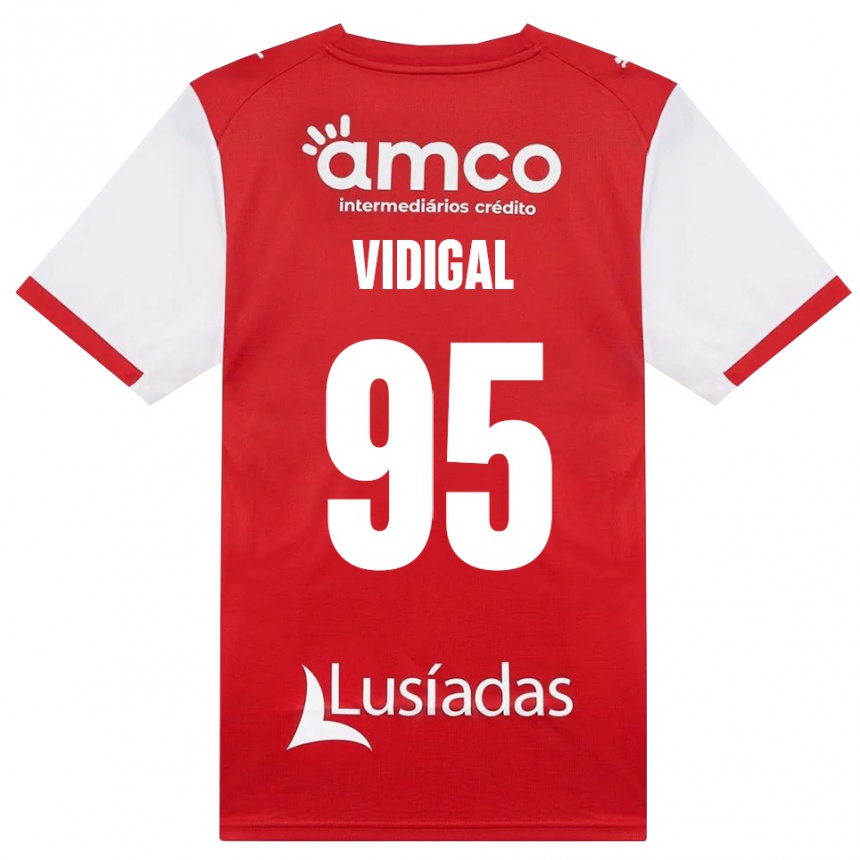 גברים כדורגל Sandro Vidigal #95 לבן אדום שחור ג'רזי ביתית 2026/27