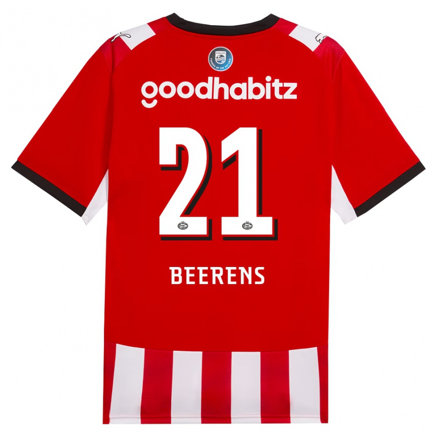 גברים כדורגל Jairo Beerens #21 אדום לבן שחור ג'רזי ביתית 2026/27 גברים כדורגל Jairo Beerens #21 אדום לבן שחור ג'רזי ביתית 2026/27
