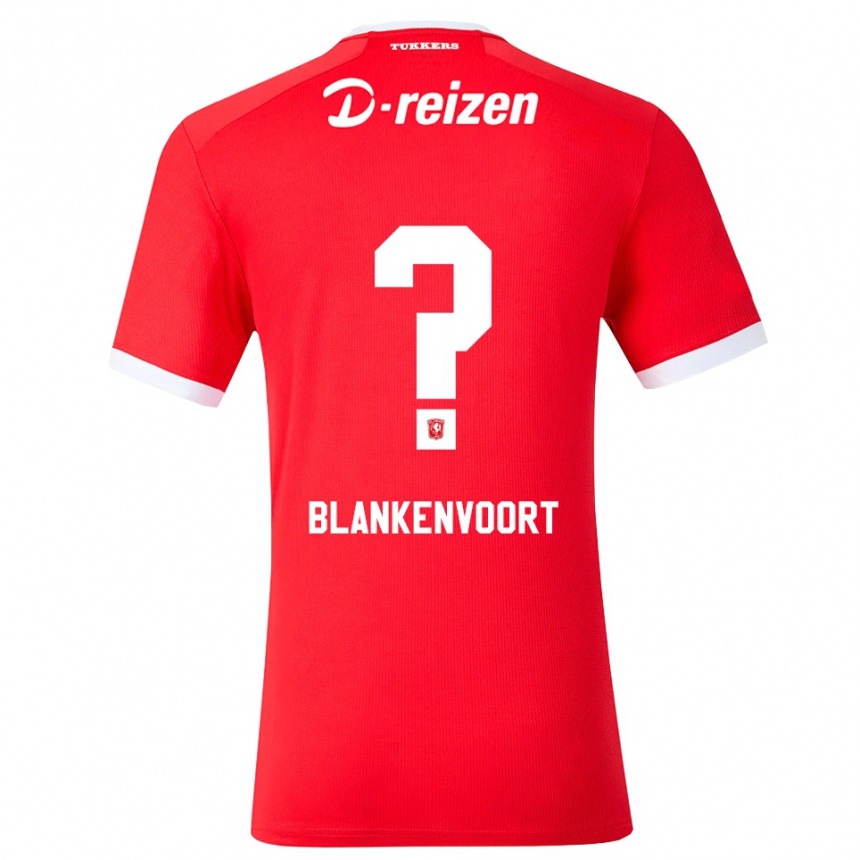 גברים כדורגל Rens Blankenvoort #0 אדום לבן ג'רזי ביתית 2026/27