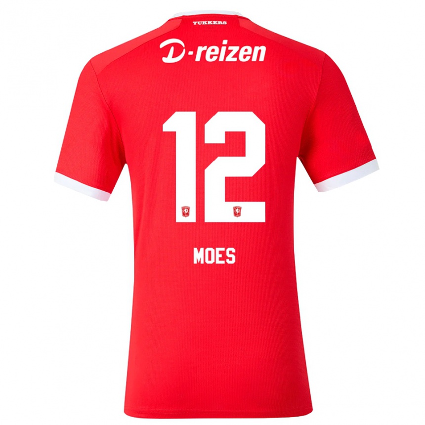 גברים כדורגל Lucas Moes #12 אדום לבן ג'רזי ביתית 2026/27 גברים כדורגל Lucas Moes #12 אדום לבן ג'רזי ביתית 2026/27