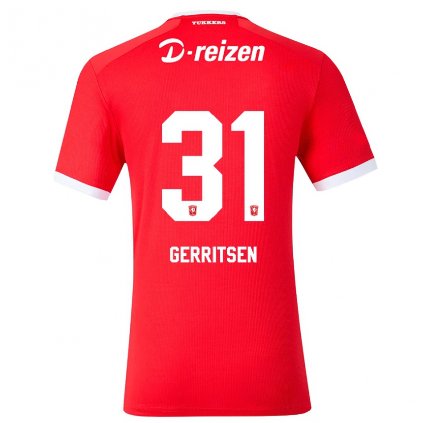 גברים כדורגל Yannick Gerritsen #31 אדום לבן ג'רזי ביתית 2026/27
