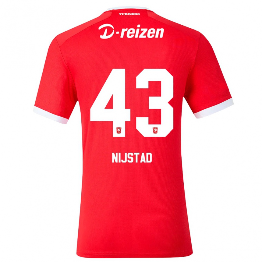 גברים כדורגל Ruud Nijstad #43 אדום לבן ג'רזי ביתית 2026/27 גברים כדורגל Ruud Nijstad #43 אדום לבן ג'רזי ביתית 2026/27
