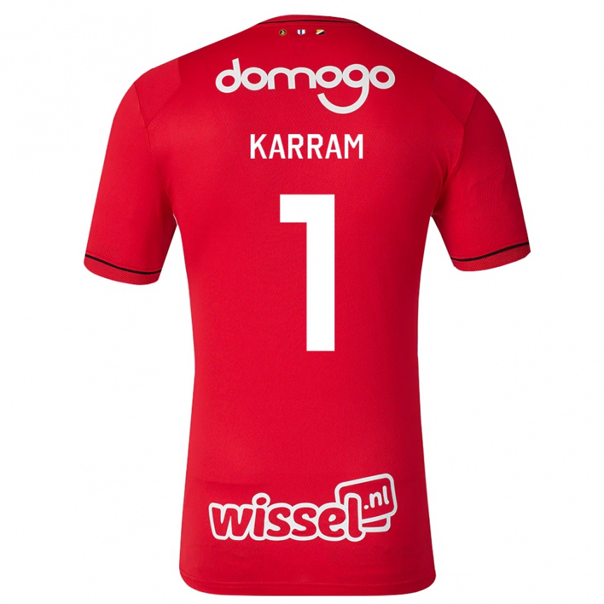 גברים כדורגל Faris Karram #1 אדום לבן שחור ג'רזי ביתית 2026/27 גברים כדורגל Faris Karram #1 אדום לבן שחור ג'רזי ביתית 2026/27
