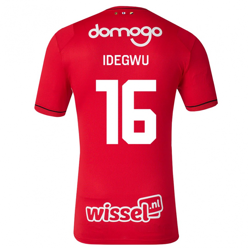 גברים כדורגל Kelechi Idegwu #16 אדום לבן שחור ג'רזי ביתית 2026/27
