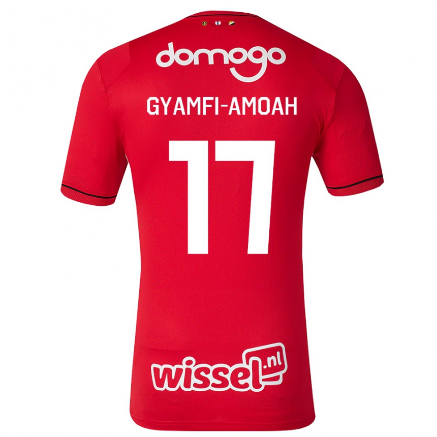 גברים כדורגל Nana Gyamfi-Amoah #17 אדום לבן שחור ג'רזי ביתית 2026/27