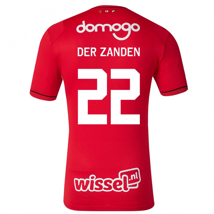 גברים כדורגל Iise Van Der Zanden #22 אדום לבן שחור ג'רזי ביתית 2026/27