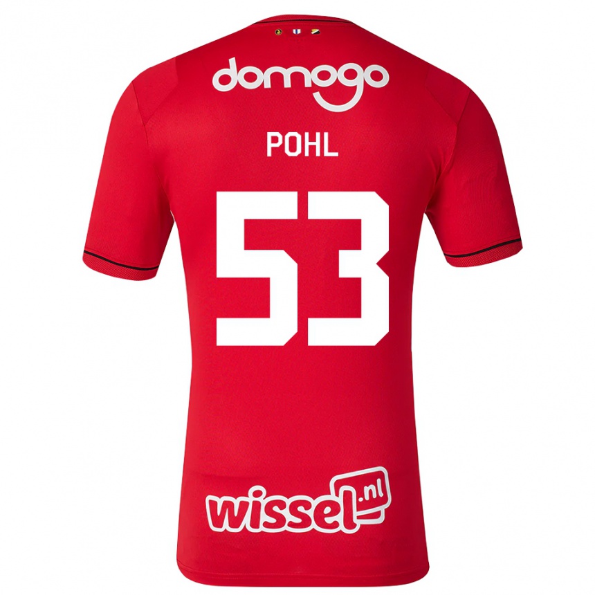 גברים כדורגל Ferdinand Pohl #53 אדום לבן שחור ג'רזי ביתית 2026/27