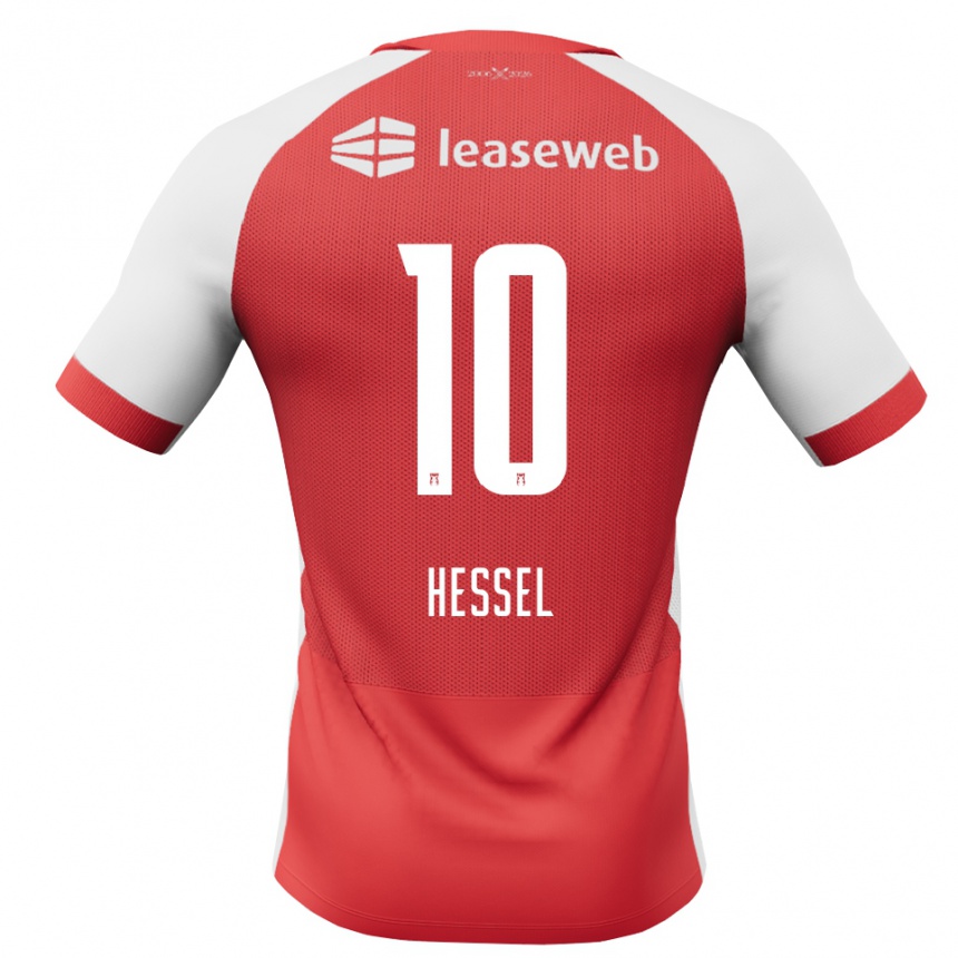 גברים כדורגל Hessel De Wit #10 אדום לבן שחור ג'רזי ביתית 2026/27