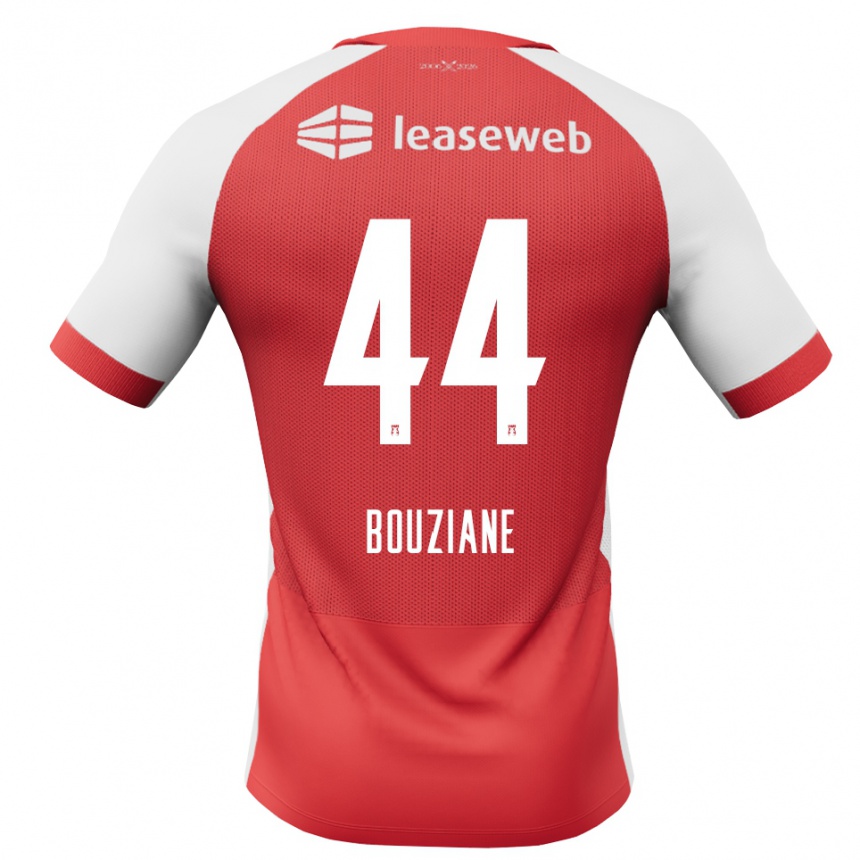גברים כדורגל Wassim Bouziane #44 אדום לבן שחור ג'רזי ביתית 2026/27