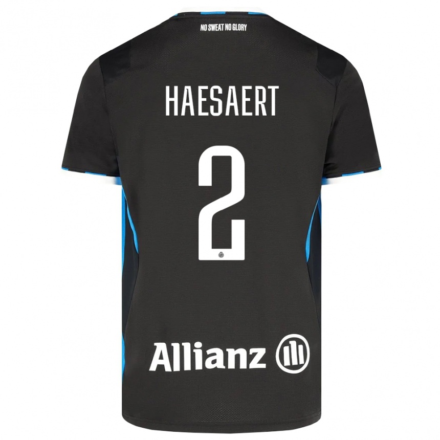 גברים כדורגל Mateo Haesaert #2 שחור אדום כחול ג'רזי ביתית 2026/27