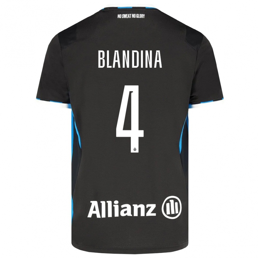 גברים כדורגל Noham Blandina #4 שחור אדום כחול ג'רזי ביתית 2026/27